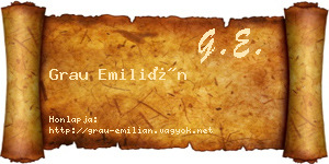 Grau Emilián névjegykártya